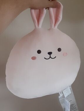 Daiso Pink Bunny Plush Pillow